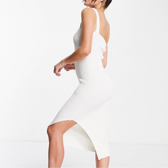 Knit square neck midi dress - Picture 5 of 5